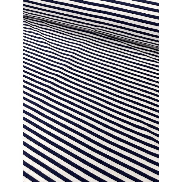 Džersio trikotažas su skaitmenine spauda NAVY STRIPES